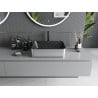 Mexen Catia lavabo de comptoir 48 x 37 cm, Noir mat/Argent - 21314874