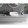 Mexen Rita lavabo de comptoir 45 x 32 cm, blanche/or motif carreaux - 21084509