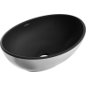 Mexen Elza lavabo à poser 40 x 33 cm, noir mat/argent - 21014024