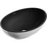 Mexen Elza lavabo de comptoir 40 x 33 cm, Noir mat/Argent - 21014024