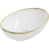 Mexen Elza lavabo de comptoir 40 x 33 cm, Blanc/Or - 21014005