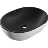 Mexen Viki lavabo vasque 48 x 35 cm, noir mat/argent - 21054874