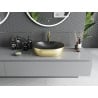 Mexen Viki lavabo sur plan 48 x 35 cm, noir mat/or - 21054876