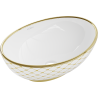 Mexen Elza lavabo à poser 40 x 33 cm, blanc/or motif carreaux - 21014009