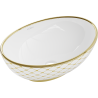 Mexen Elza lavabo autoportant 40 x 33 cm, blanc/doré motif à carreaux - 21014009