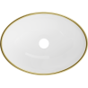 Mexen Elza lavabo à poser 40 x 33 cm, blanc/or motif carreaux - 21014009