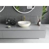 Mexen Elza lavabo à poser 40 x 33 cm, blanc/doré motif quadrillage - 21014009