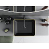 Mexen Catia lavabo sur plan 48 x 37 cm, noir mat/doré motif à carreaux - 21314879