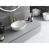 Mexen Elza lavabo de comptoir 40 x 33 cm, Blanc/Or - 21014005