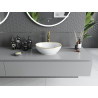 Mexen Elza lavabo à poser 40 x 33 cm, blanc/bord doré - 21014005