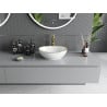 Mexen Elza lavabo de comptoir 40 x 33 cm, Blanc/Or - 21014005