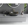 Mexen Viki lavabo vasque 48 x 35 cm, noir mat/bord doré - 21054875