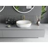Mexen Viki lavabo sur plan 48 x 35 cm, blanc/rebord doré - 21054805