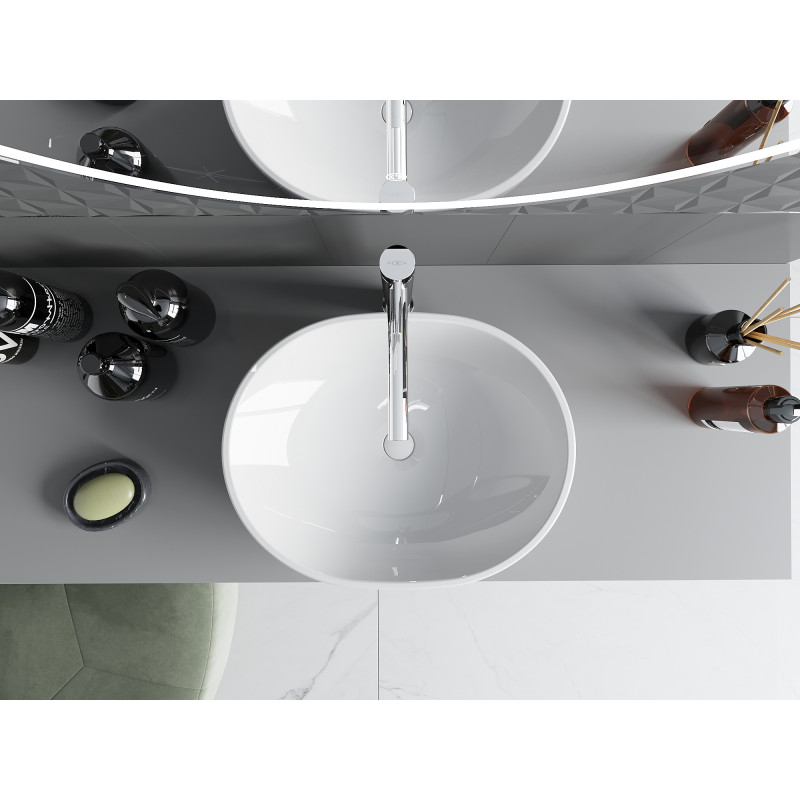 Mexen Viki lavabo sur plan 48 x 35 cm, blanc - 21054800