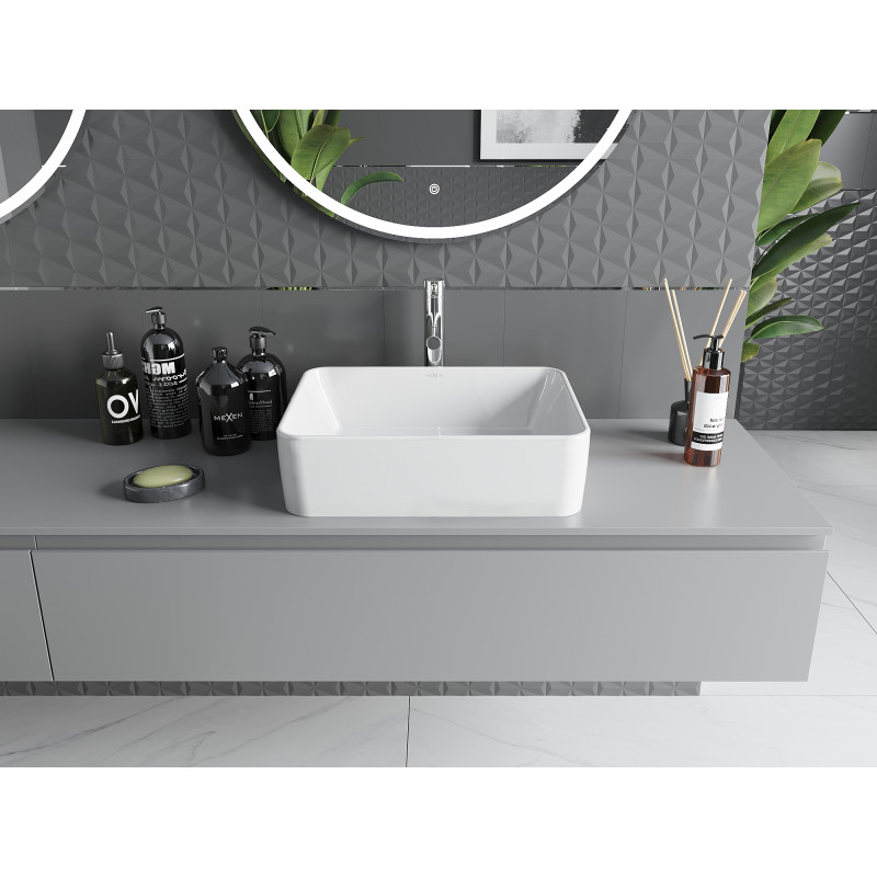 Mexen Catia lavabo sur plan 48 x 37 cm, blanc - 21314800