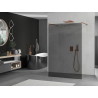 Mexen Kioto paroi de douche autonome 100 x 200 cm, graphite 8 mm, or rose - 800-100-002-60-40