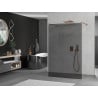 Mexen Kioto paroi de douche autoportante 120 x 200 cm, graphite 8 mm, or rose - 800-120-002-60-40