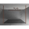 Mexen Kioto paroi de douche autoportante 120 x 200 cm, graphite 8 mm, or rose - 800-120-002-60-40