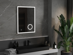 Mexen Kala miroir de salle de bains éclairé avec miroir cosmétique 60 x 80 cm, LED 6000K, antibuée - 9820-060-080-611-00