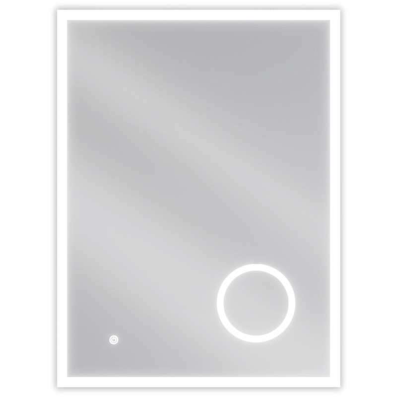 Mexen Kala miroir de salle de bain éclairé avec miroir cosmétique 60 x 80 cm, LED 6000K, antigivre - 9820-060-080-611-00