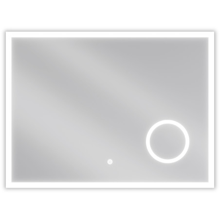 Mexen Kala miroir de salle de bain rétroéclairé avec un miroir cosmétique 80 x 60 cm, LED 6000K, antibuée
