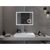 Mexen Kala miroir de salle de bain rétroéclairé avec un miroir cosmétique 80 x 60 cm, LED 6000K, antibuée