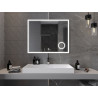 Mexen Kala miroir de salle de bain éclairé avec miroir cosmétique 100 x 80 cm, LED 6000K, anti-buée - 9820-100-080-611-00