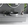 Mexen Viki lavabo à poser 48 x 35 cm, noir mat/argenté - 21054874
