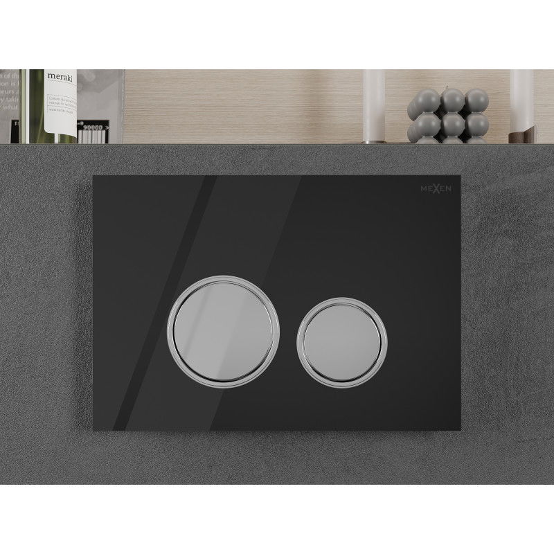 Mexen Fenix 06 bouton de chasse d'eau, noir - 600623