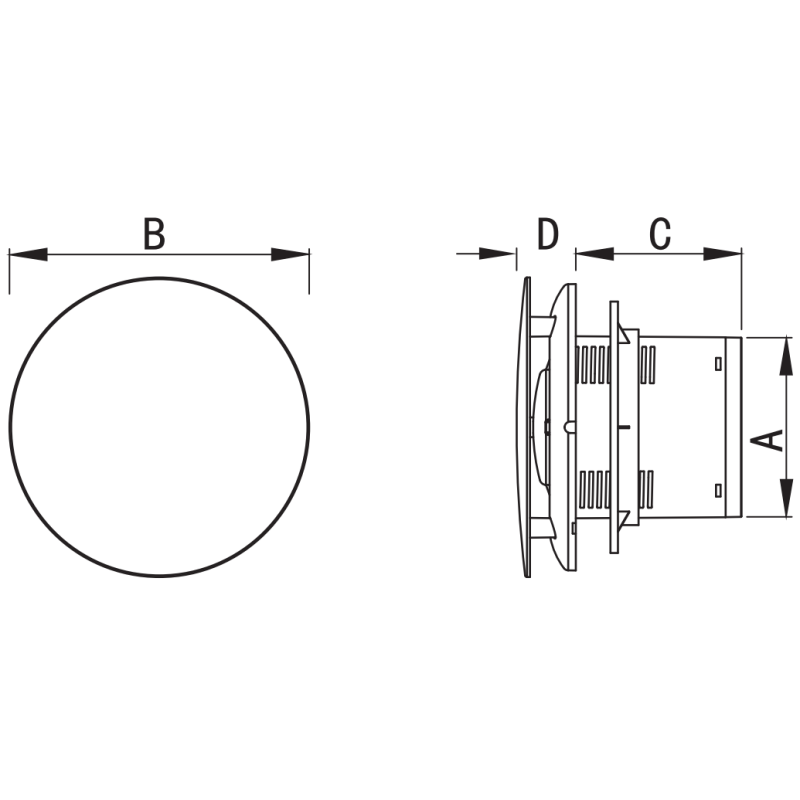 Mexen AXR 100 ventilateur de salle de bain avec minuteur, doré - W9602-100T-50