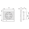 Mexen EXS 100 ventilateur de salle de bain, blanc - W9604-100-00