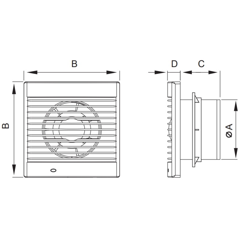 Mexen EXS Ventilateur de salle de bain 120, blanc - W9604-125-00