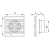 Mexen EXS 150 ventilateur de salle de bain, blanc - W9604-150-00