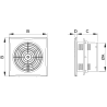 Mexen WXS 100 ventilateur de salle de bain, blanc - W9606-100-00