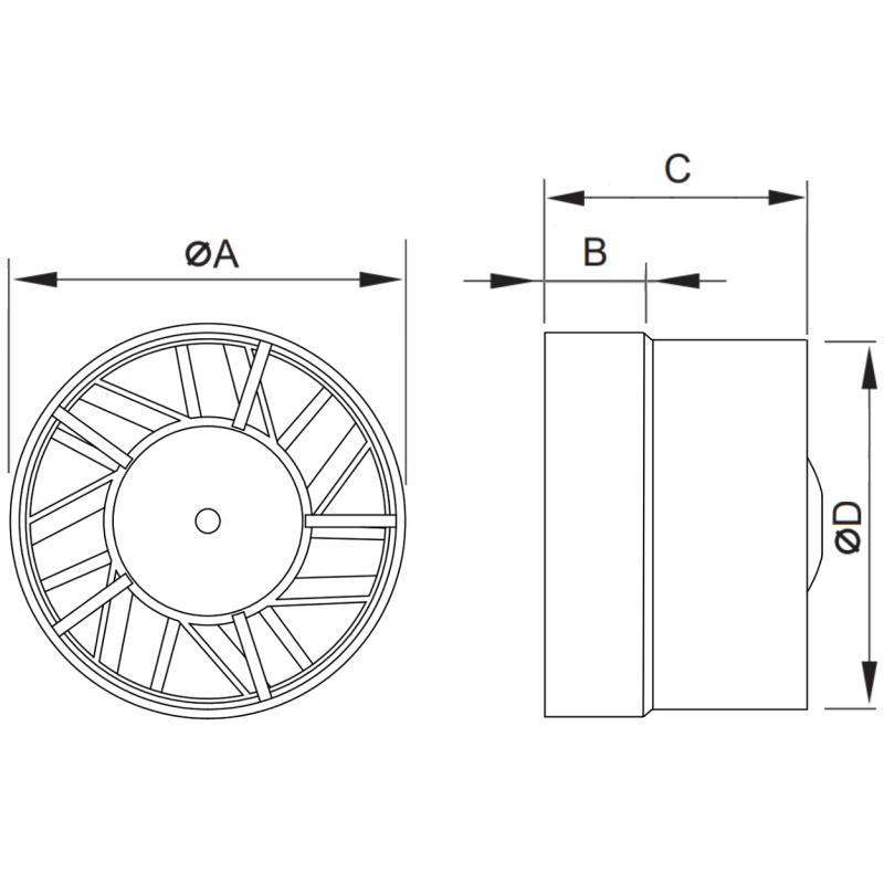 Mexen ZXR 120 ventilateur de salle de bain canal, blanc - W9607-125-00