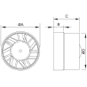 Mexen ZXR 120 ventilateur de salle de bain canal, blanc - W9607-125-00