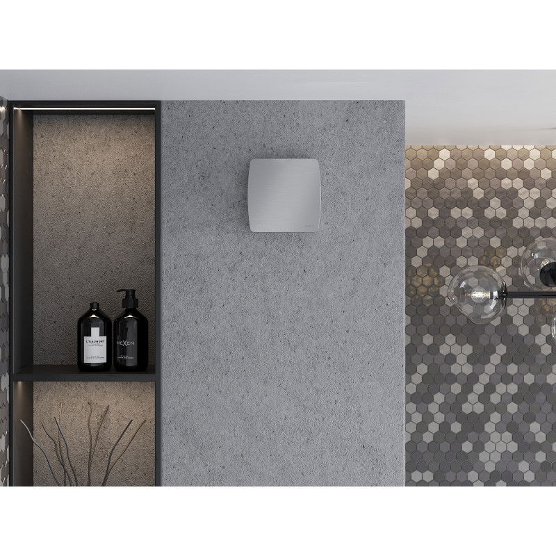 Mexen AXS 100 ventilateur de salle de bain avec minuterie, argenté - W9601-100T-11