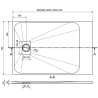 Mexen Hugo bac à douche rectangulaire SMC 90 x 70 cm, blanc - 42107090
