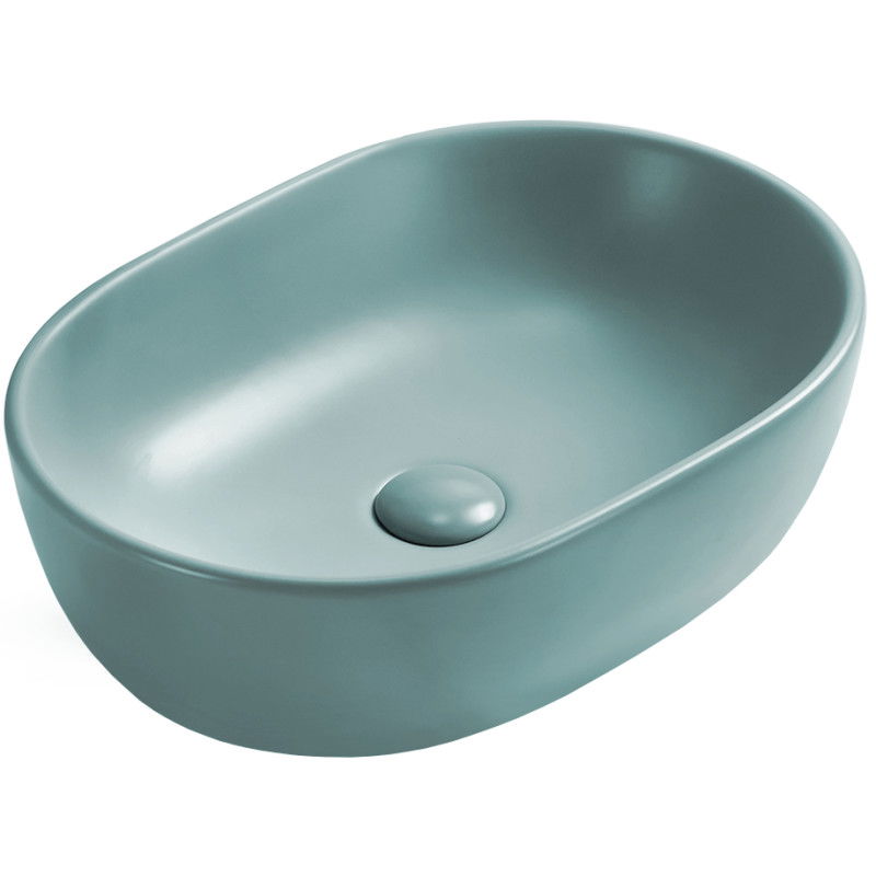 Mexen Viki lavabo de comptoir 48 x 35 cm, Vert mat clair - 21054848