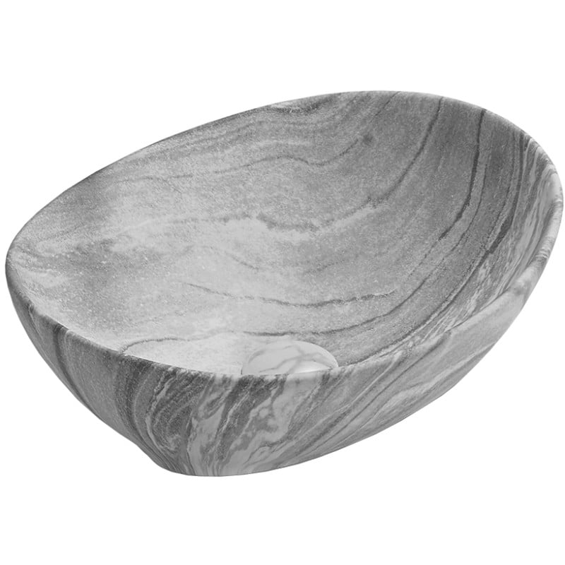 Mexen Elza lavabo de comptoir 40 x 33 cm, Gris pierre - 21014096