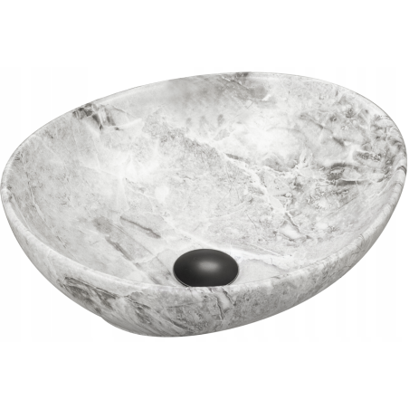 Mexen Elza lavabo à poser 40 x 33 cm, pierre grise - 21014093