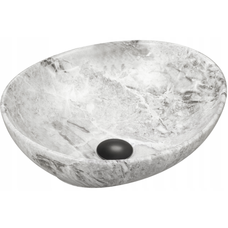 Mexen Elza lavabo de comptoir 40 x 33 cm, Pierre blanche - 21014093