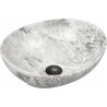 Mexen Elza lavabo à poser 40 x 33 cm, pierre grise - 21014093