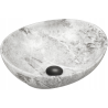 Mexen Elza lavabo de comptoir 40 x 33 cm, Pierre blanche - 21014093
