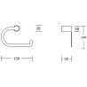 Mexen Base support pour papier toilette, chromé - 7088233-00