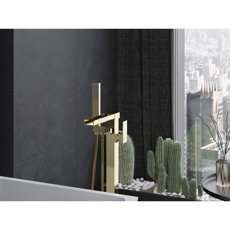 Mexen Algar mitigeur de bain sur pied, doré - 75733-50