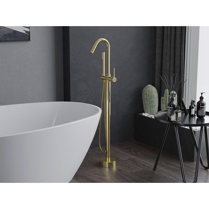 Mexen Gaja robinet de baignoire autoportant, doré - 75333-50