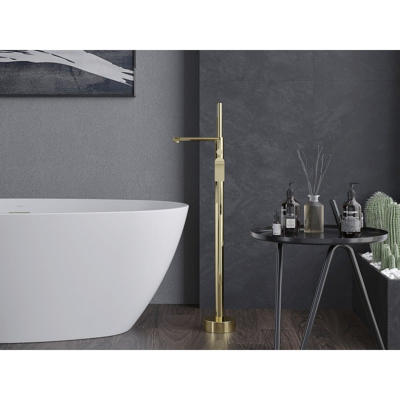 Mexen Leda robinet de baignoire autoportant, doré - 75633-50