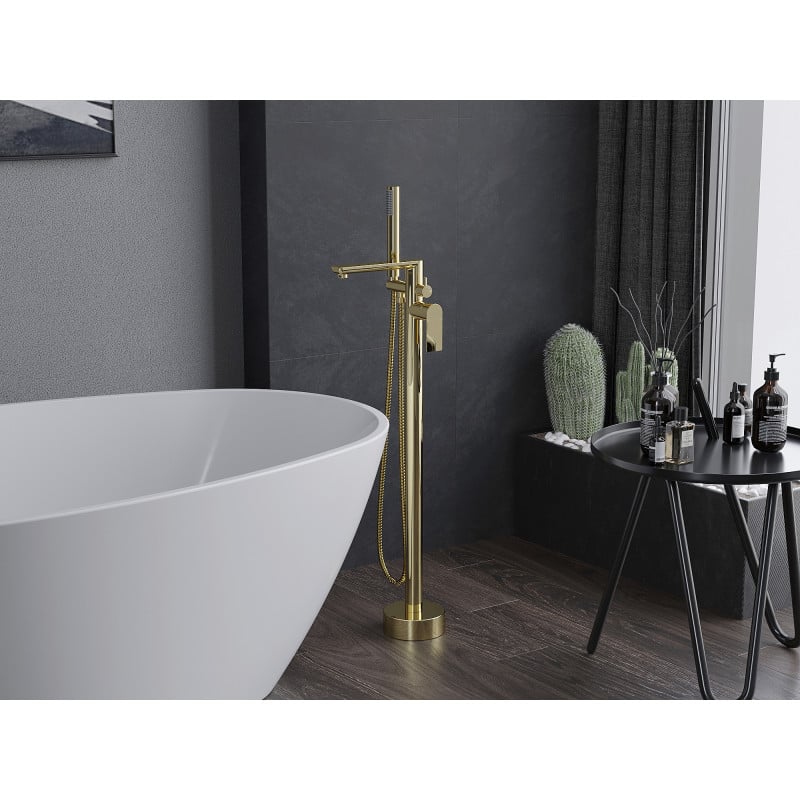 Mexen Leda robinet de baignoire autoportant, doré - 75633-50