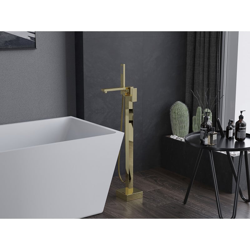 Mexen Urano robinet de baignoire autoportant, doré - 75233-50